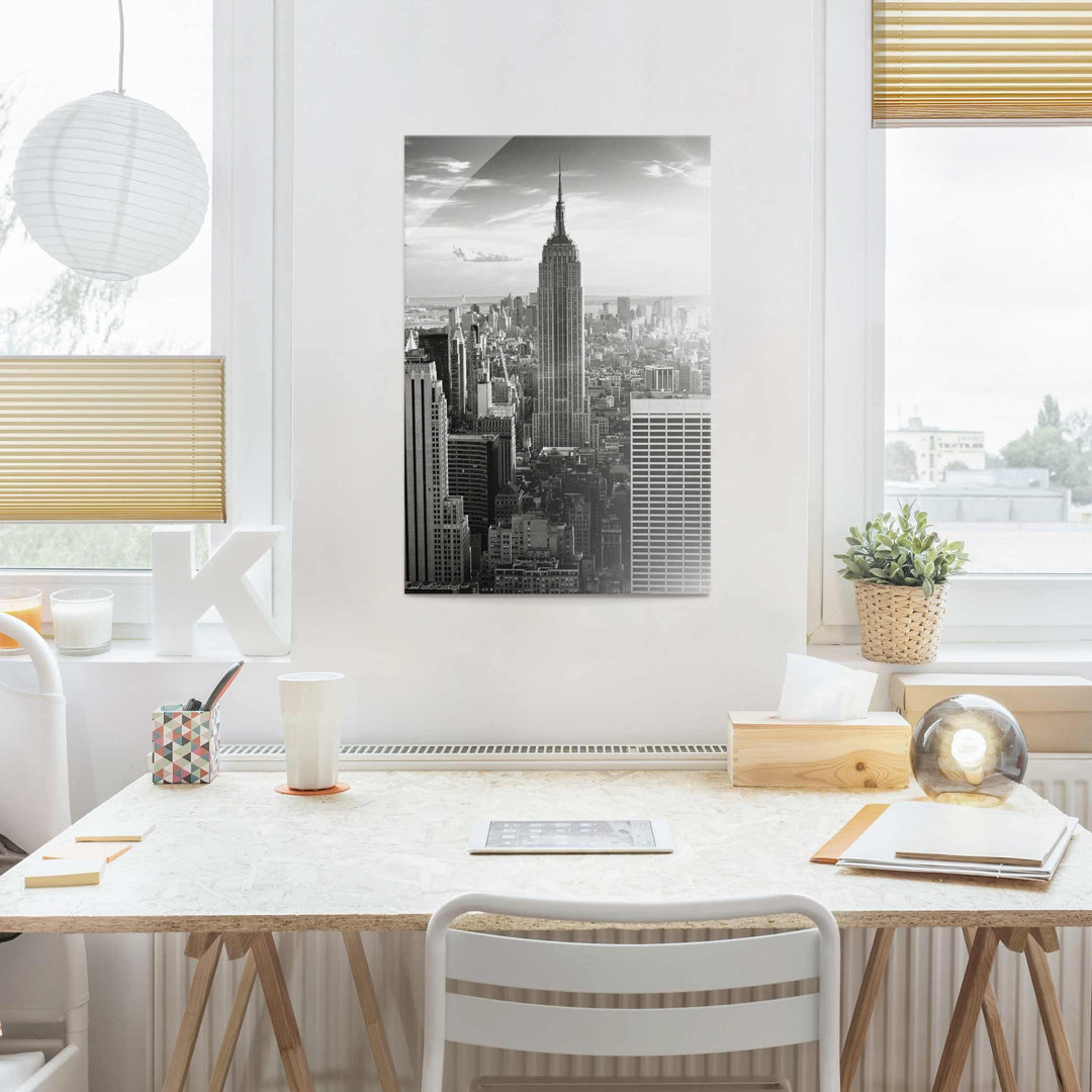 Glasbild Manhattan Skyline