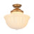 Lunara 1 - Light Glass Schoolhouse Semi Flush Mount