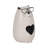Figurine Stoneware Ceramic Cat with Glasses and Heart Detail Boho Decor for Home Office Bedroom Living Room Display - 6" Black & White-2114660582