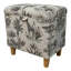 Rectangle Floral Ottoman with Storage