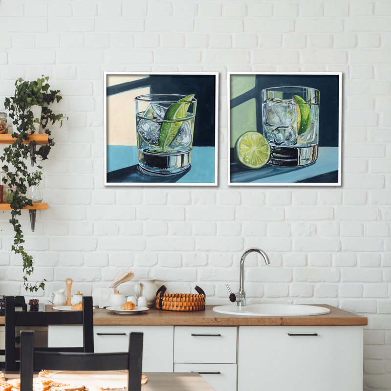 Ensemble de giclées encadrées, 2 pièces, par Kate Jarvik Birch, Giclée encadrée noir minuit, H 24 po x l 24 po