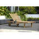 Alshain Reclining Teak Chaise Lounge Set with Table