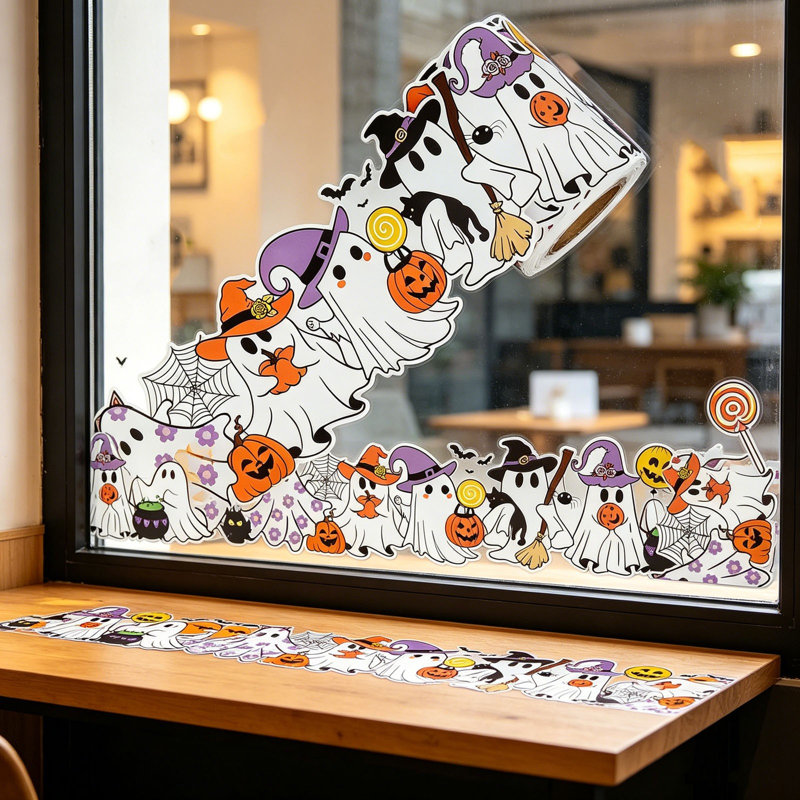 Autocollants décoratifs d'Halloween, 2.36" H x 2.36" W x 2.76" D