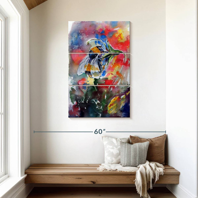 Brampt Bee With Flower, 45" H x 28" W