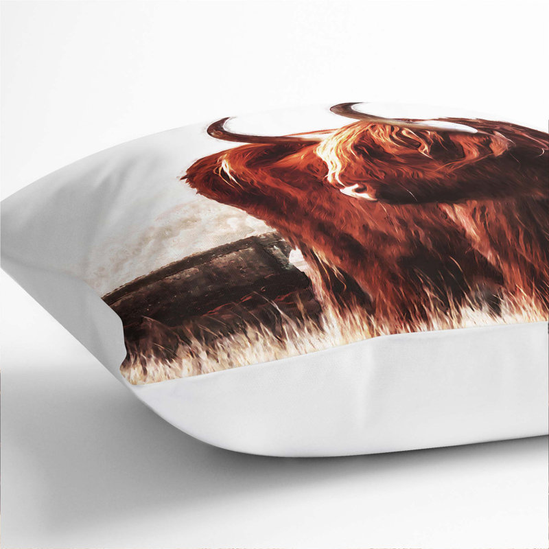 Square Throw Cushion, White, 55cm H x 55cm W x 20cm D
