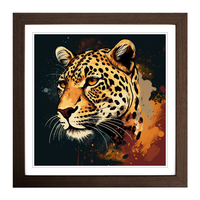 Leopard Retro Art No.5 - Framed Print