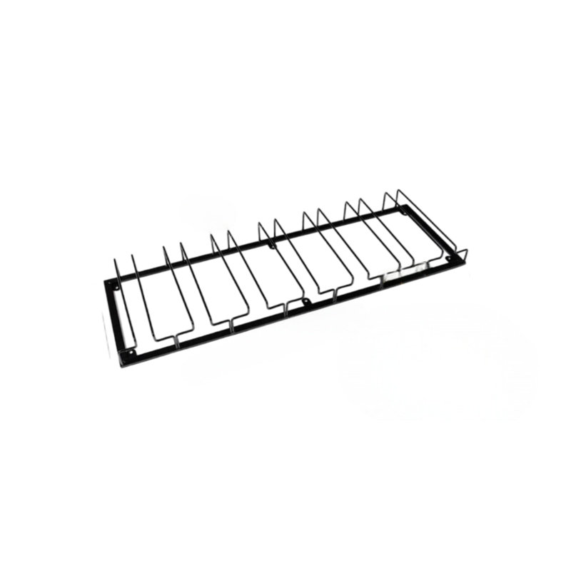 Under Cabinet Hanging Stemware Glass Rack, Kitchen Bar Use, Black