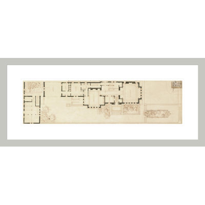 «Heller House» par Frank Lloyd Wright - estampe numérique encadrée