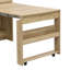 Buffet compact de 33,5 x 15,7 x 69 pouces avec huche et table de salle à manger pliable, armoire multifonctionnelle avec tablette de rangement et crochets latéraux pour petits espaces, studio, appartement