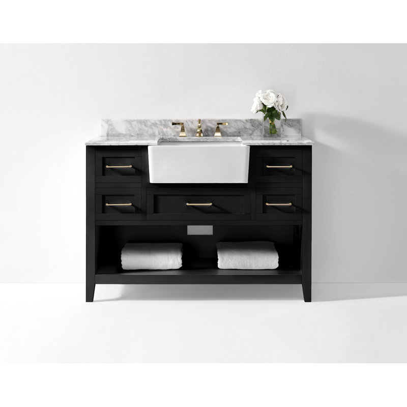 48'' W Single Vanity, Black Onyx