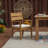 Echols Solid Teak Wood Armchair with Cushion