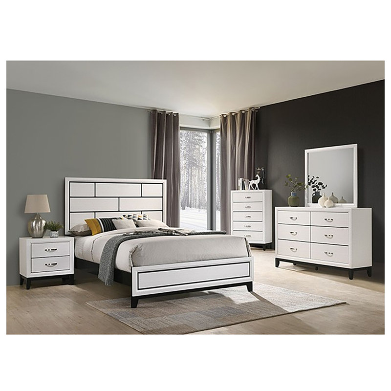 Commode 6 tiroirs Yashin, Blanc