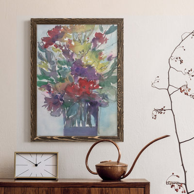 Pièces de jardin II - peinture sur toile encadrée
