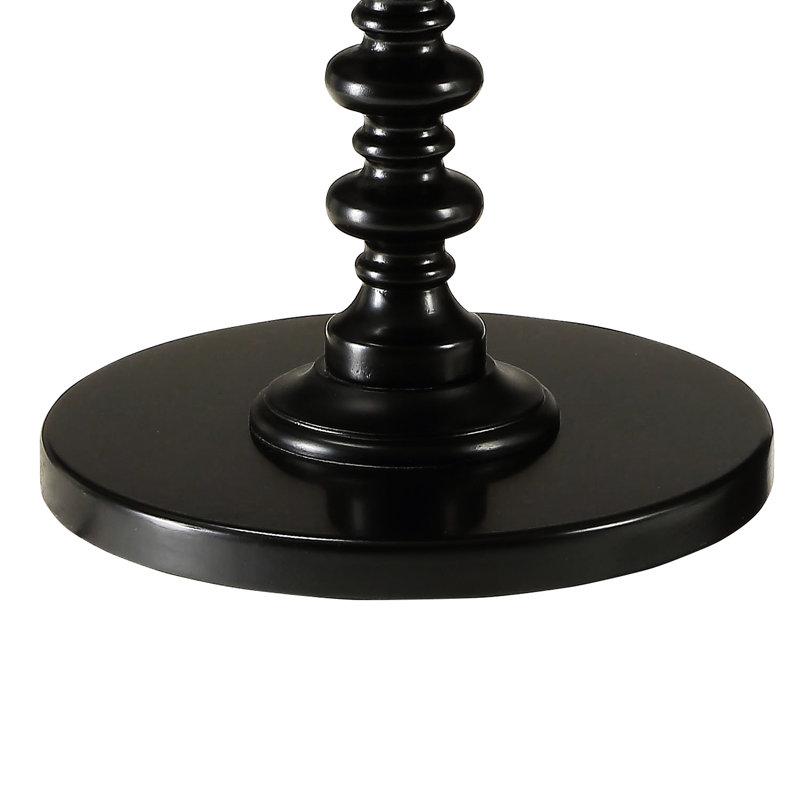 Table ronde noire pour la salle à manger - Chambre en bois de construction polyvalente et élégante