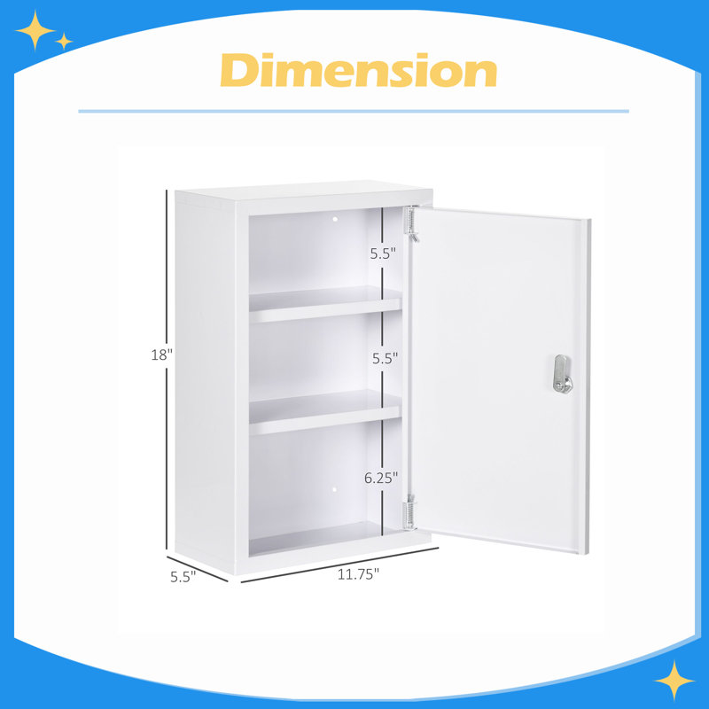 Armoire à pharmacie verrouillable 12x18
