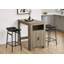 Tabouret de bar, hauteur de comptoir, ensemble de 2, cuisine, aspect cuir noir, métal noir, contemporain, moderne