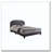 Burlap Upholstered Button Tufted Bed