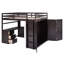 Lit mezzanine avec tiroirs, bureau et garde-robe-662421410