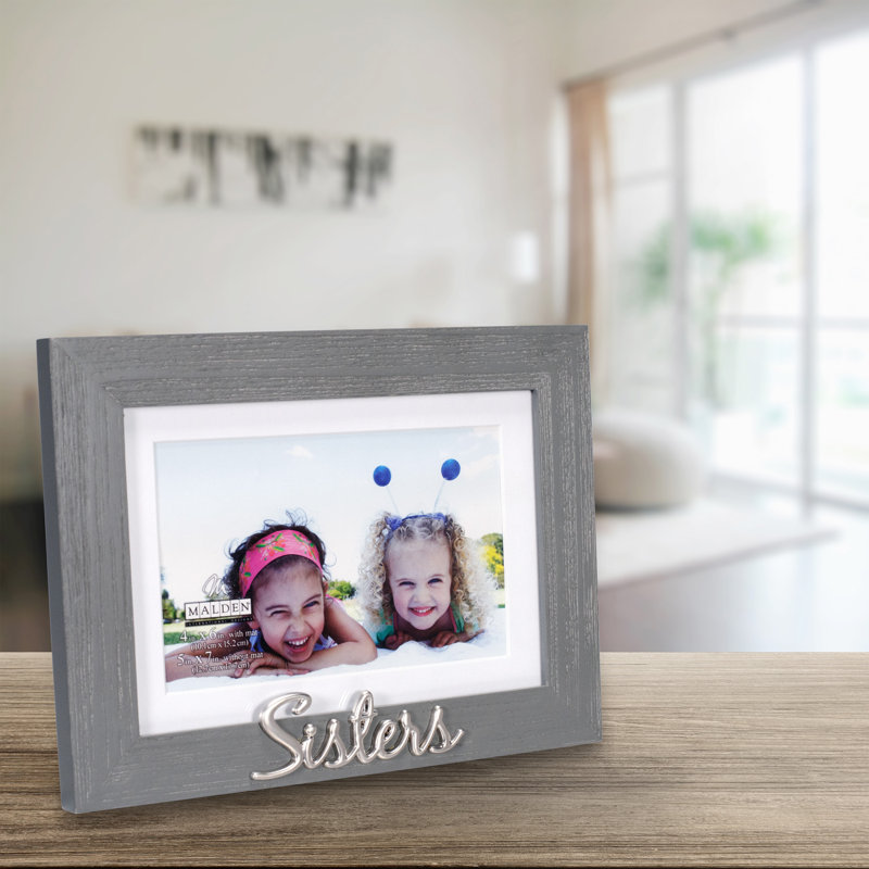 Gray Wood Embossed Picture Frame