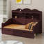 Lit de jour de style rétro avec tiroirs de rangement et tablettes de tête de lit pour chambre à coucher et chambre d'amis-994667253