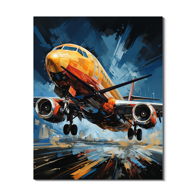 Jermain - Horloge murale avion, Très grand