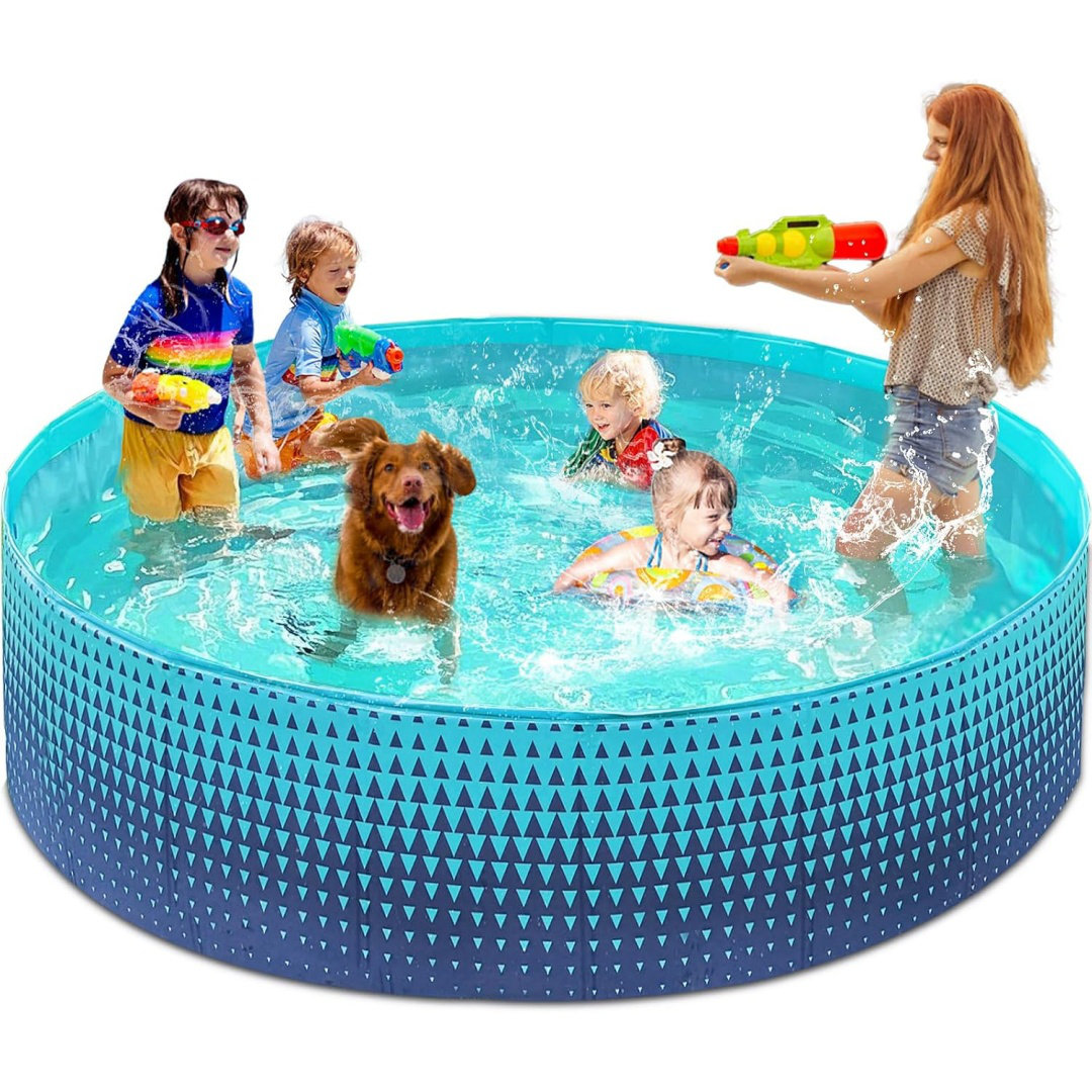 Shell Baby Pool DESIGN SHOP BY SHELL Foldable Dog Kiddie Pool - Hard Plastic Kids ...