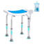 Tabouret de baignoire à hauteur réglable avec base antidérapante et capacité de 350 lb