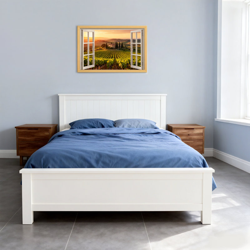Paysage et nature, paysage viticole toscan, H 24 po x l 16 po, Toile tendue, Ne s’applique pas