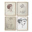 Croquis rétro LXVII, reproduction encadrée - ensemble de 4-336423760-336423773