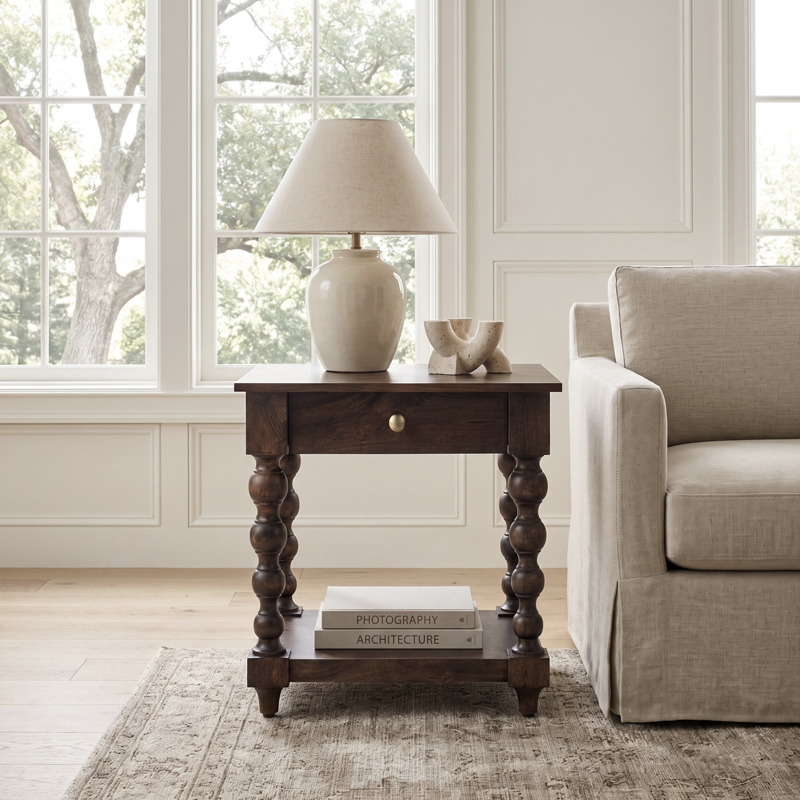 Hartwell 1-drawer Nightstand with shelf