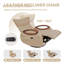 Canapé inclinable électrique en cuir technique abricot avec réglage multi-angles