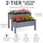 Lit de jardin surélevé en bois-125965182