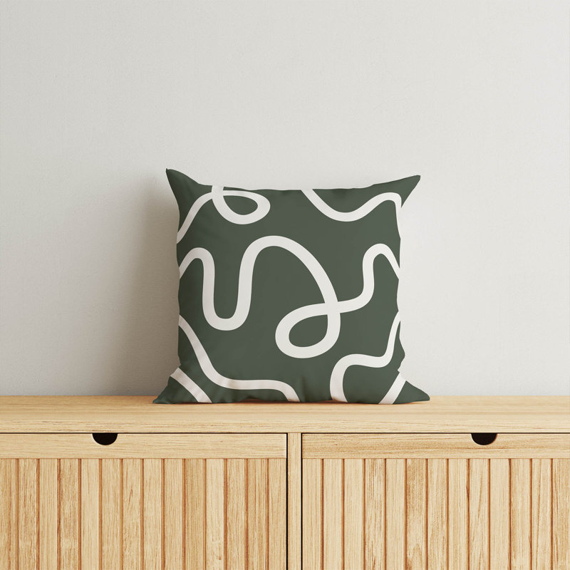 Coussin Squig, Chimichurri / vert, H 18 po x l 18 po