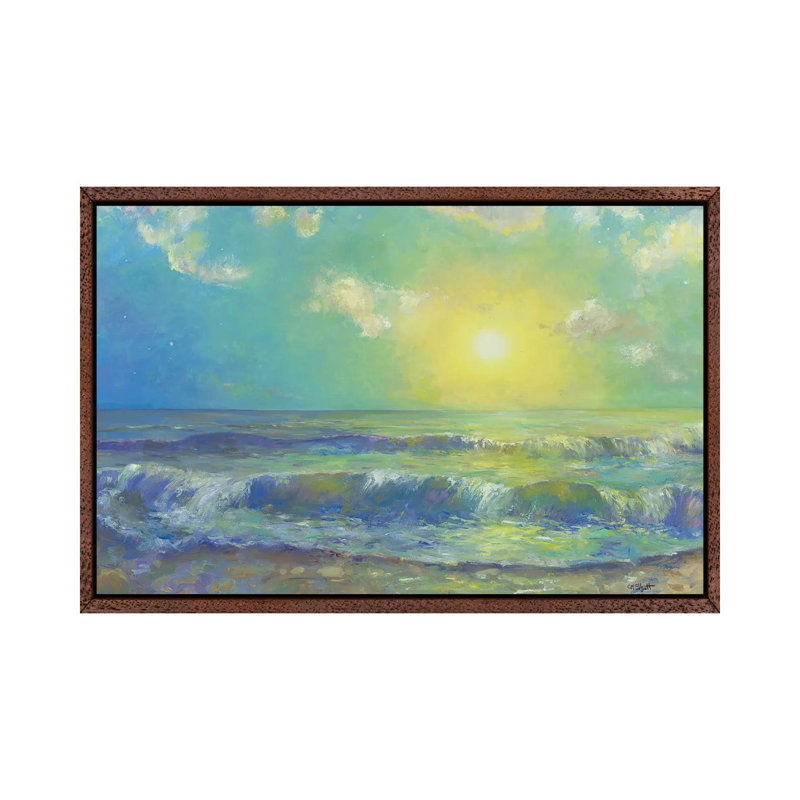 New Morning by Catherine M. Elliott - Painting on Canvas, 45.72cm H x 66.04cm W x 3.81cm D, Classic Brown Wood Framed Canvas
