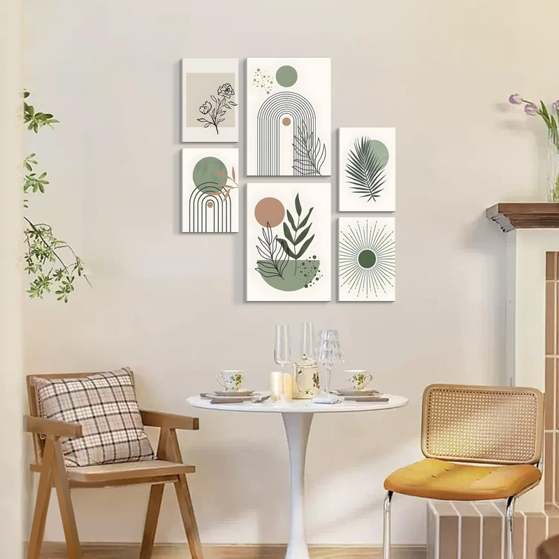 6 Piece No Frame Print on Canvas