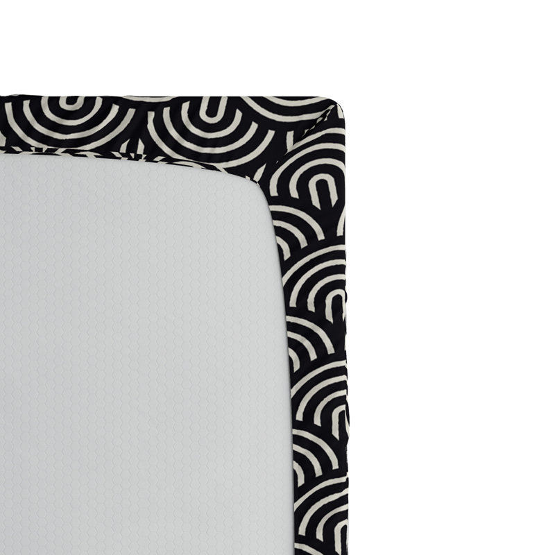 Microfiber Geometric Fitted Sheet, Twin XL Fitted Sheet