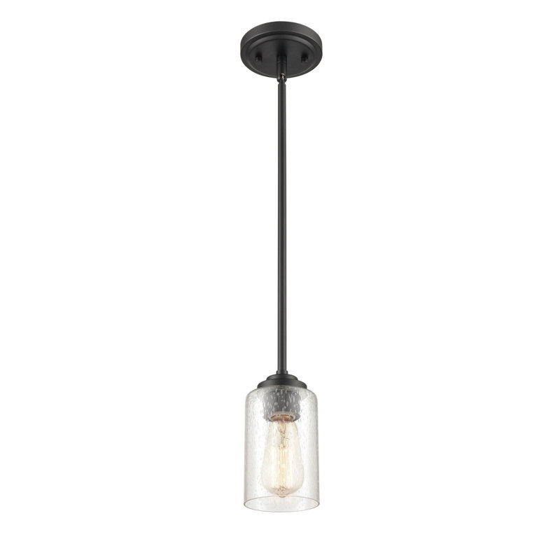 1 - Light Unique/Statement Pendant, Matte Black