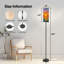Lampe sur pied de style vitrail coloré avec lampes DEL avec télécommande et abat-jour réglables