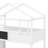 Twin Over Full House Bunk Bed With Blackboard-1507250249