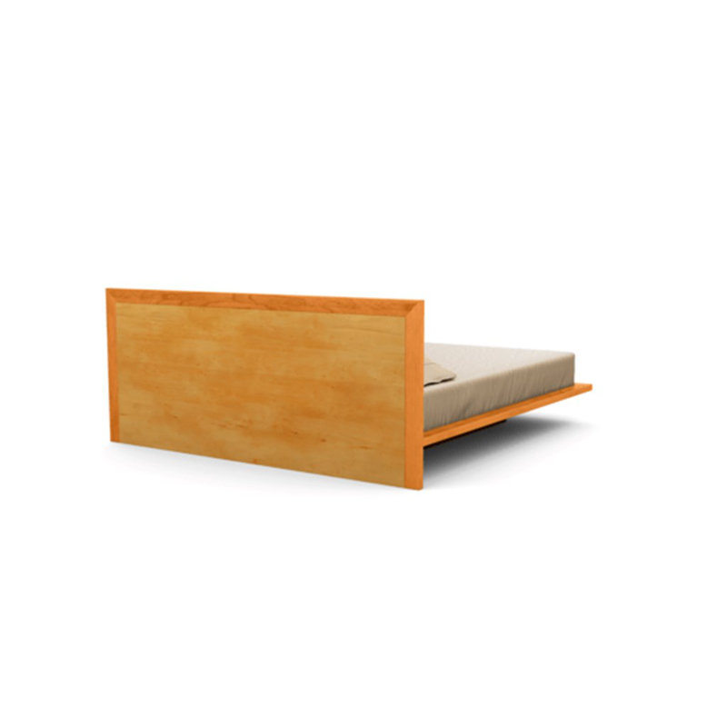 Moduluxe Upholstered Bed, Onyx, King, Natural Cherry