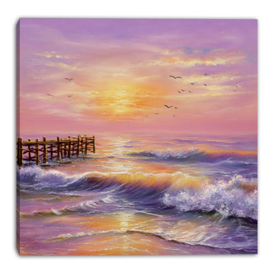 Soft City Garden Wrapped Canvas Wall Art