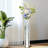 30" Tall Mirrored Floor Vase Mirrored Flower Floor Vase Silver For Dried Flowers Decor