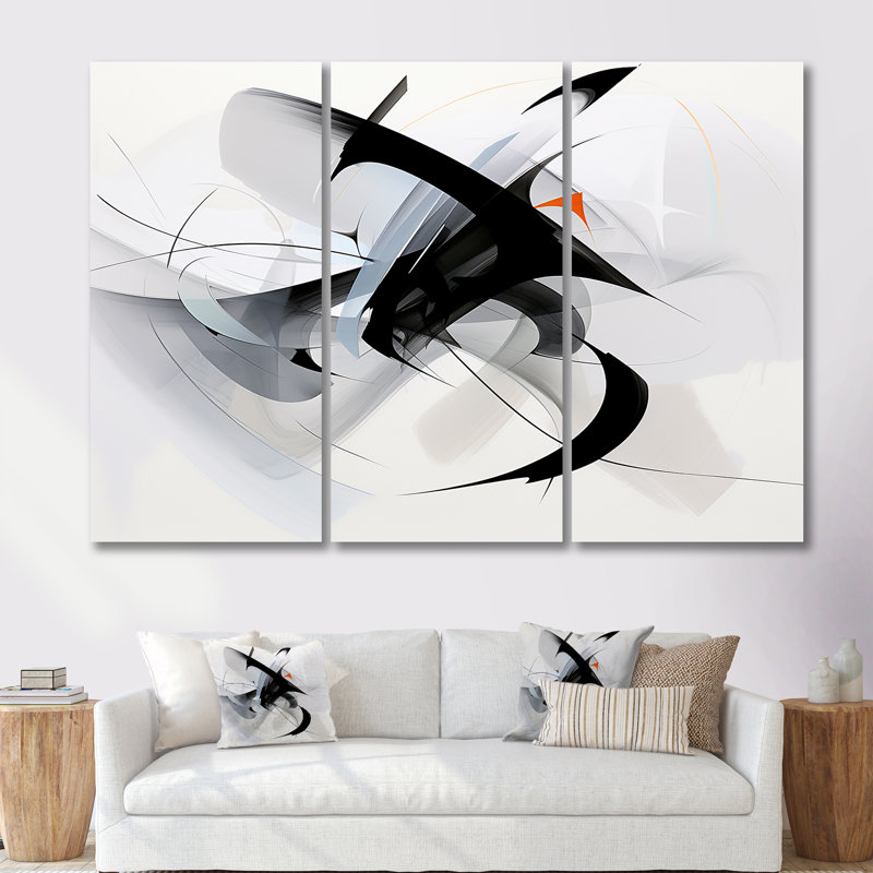 Cordi - ensemble de reproductions d'art abstrait en spirale, Toile tendue, H 28 po x l 36 po x P 1 po