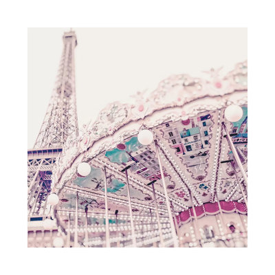 Eiffel Tower Carousel Light - Wrapped Canvas Gallery-Wrapped Canvas Giclée