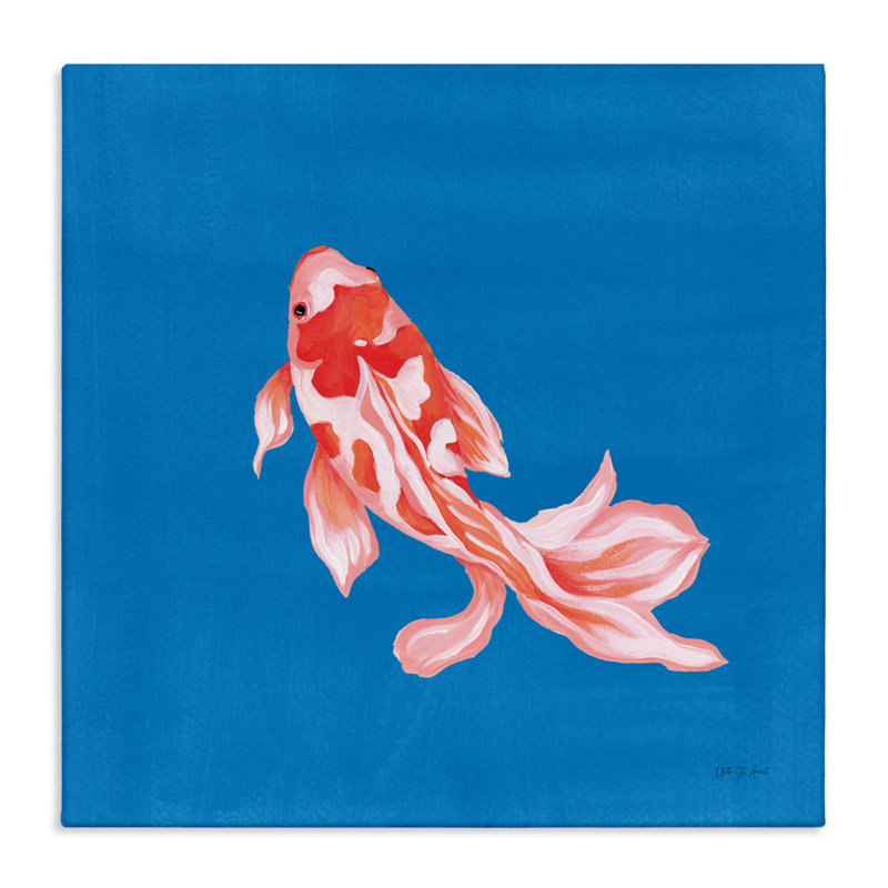 Toile Koi Blue Vibrant, H 36 po x l 36 po