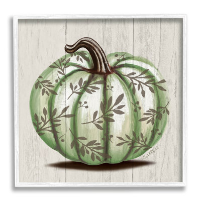 «Green Autumn Pumpkin» par Elizabeth Tyndall - peinture sur toile