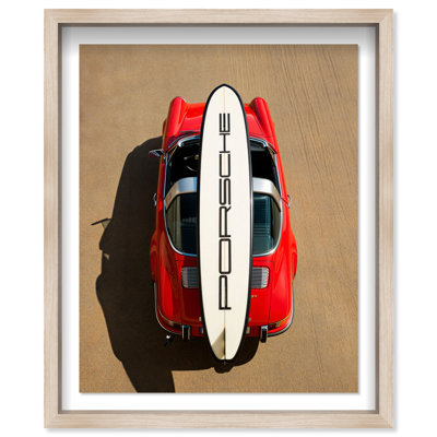 Porsche Surfboard Framed Graphic Art