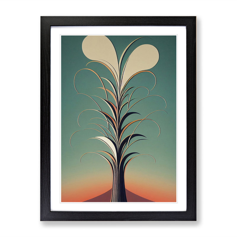 Tree No.3 - Single Picture Frame Print, Black, 46cm H x 34cm W x 2cm D