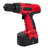 Stalwart 89-Piece 18V Cordless Drill Set with Rechargeable Battery and Charger, Red
