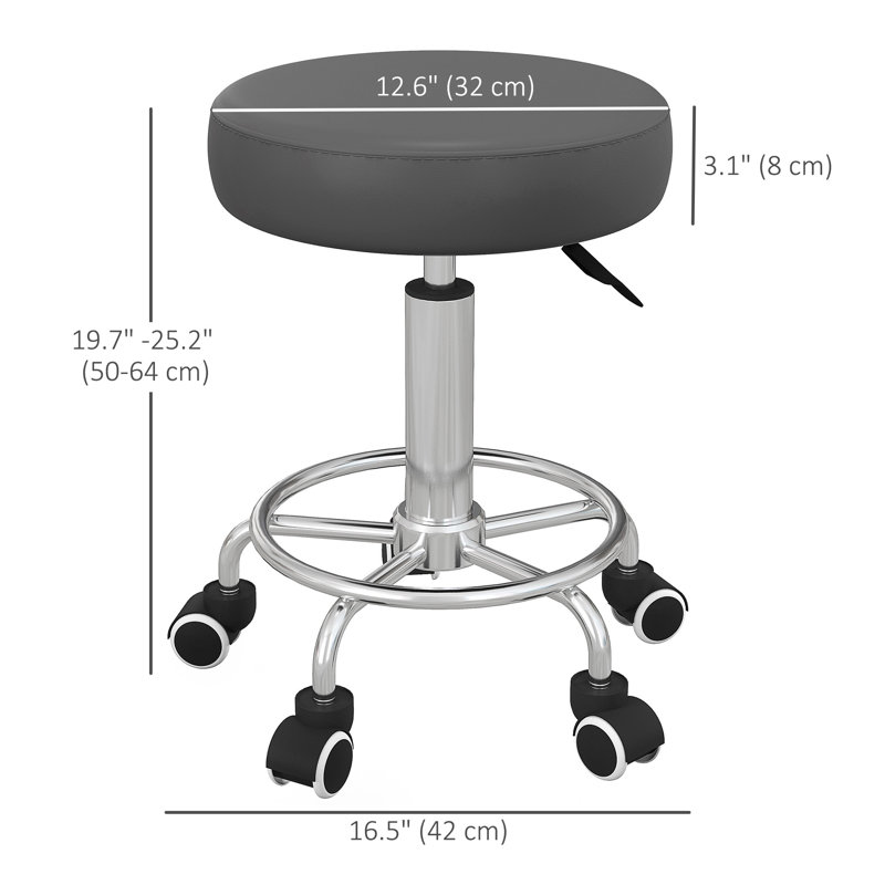 Tabouret de salon en PU, Gris